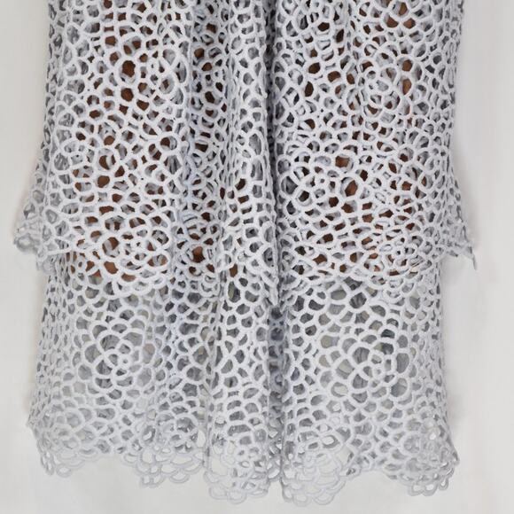 Self-Portrait Lace & Ribbon Tiered Dress, size 4, NWT - Picture 4 of 13